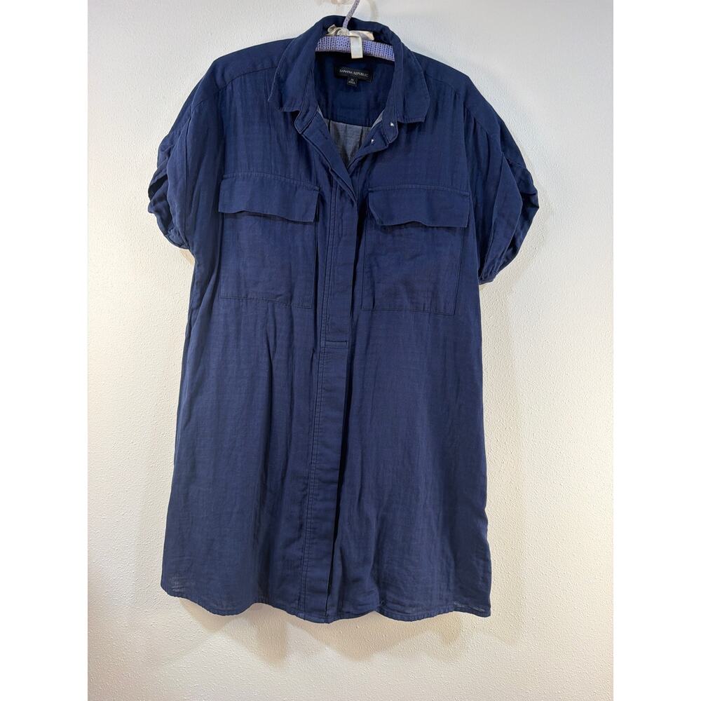 Banana Republic utility shirtdress | free shipping - Picture 2 of 7